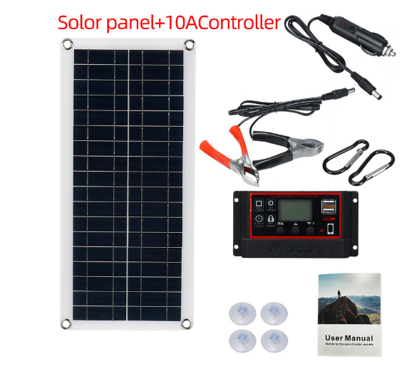 Solar Panel Kit Controller Portable Car