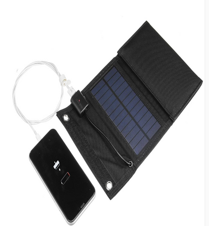 Nuevo paquete plegable de panel solar de cristal único 25w5v Panel de carga solar para teléfono móvil plegable flexible para exteriores