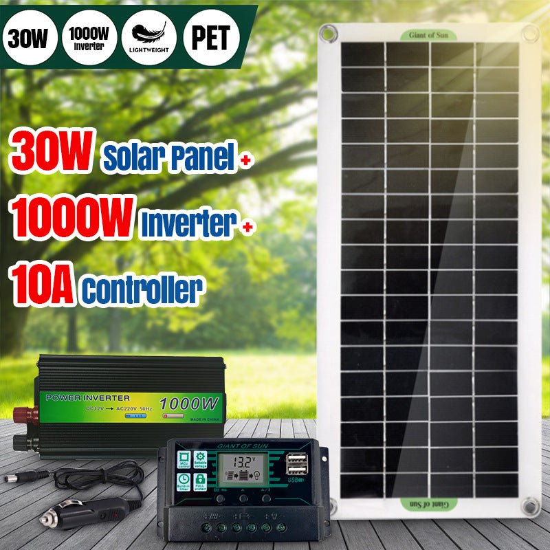 Conjunto de paneles solares 12V1000W