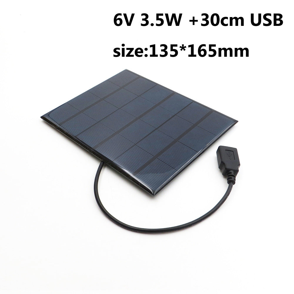 Solar Panel Fan Can Charge Mobile Phone