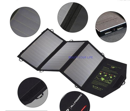 Solar Panels Portable Foldable Waterproof Dual 5V/2.1A USB Solar Panel Charger