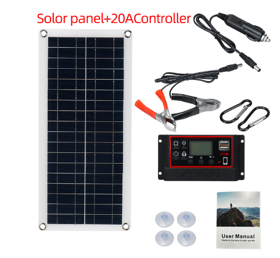 Solar Panel Kit Controller Portable Car