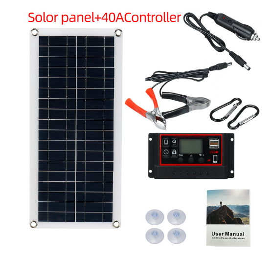 Solar Panel Kit Controller Portable Car