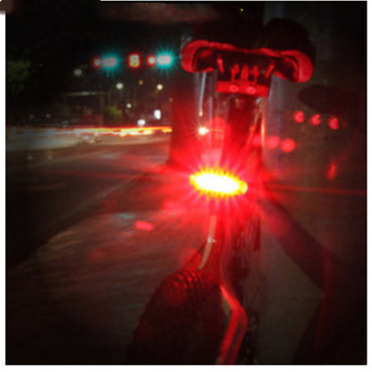 Bicycle Solar Panel Charging Tail Light Warning Light