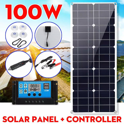 30W 100W 18V Panell solar semiflexible Panell de càrrega solar exterior Carregador de telèfon USB