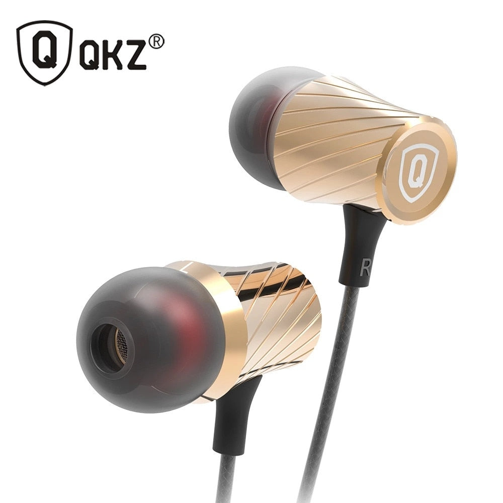 QKZ DM3 Sports Earphones Wired In-ear Heavy Bass Earphones HIFI DJ 3.5mm Earbuds for Mobile Phone Tablet MP3 Player Earphones