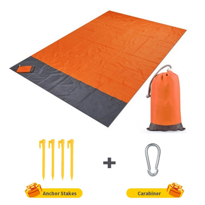 2x2.1m Waterproof Pocket Beach Blanket Folding Camping Mat Mattress Portable Lightweight Mat Outdoor Picnic Mat Sand Beach Mat