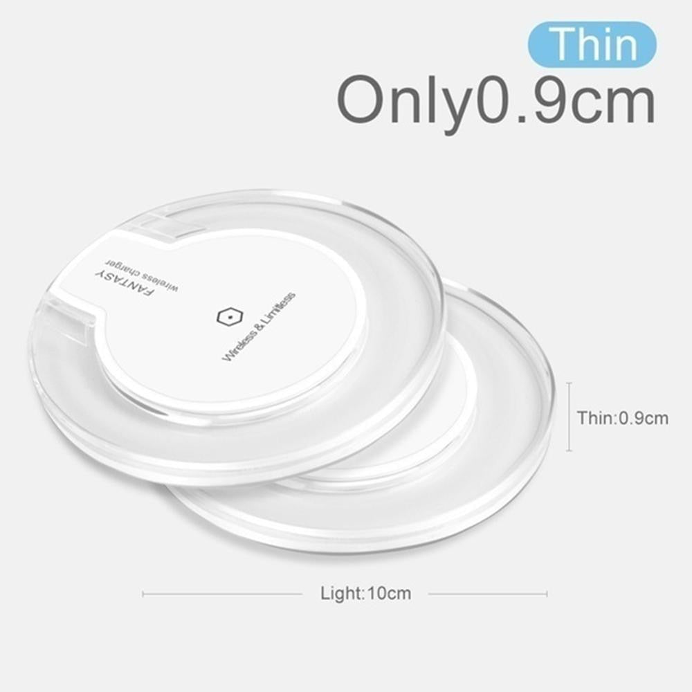 Ultra-Thin Qi Wireless Charging Pad for iPhone X Samsung Galaxy Qi Wireless Charger for Universal Phone Wireless Charger