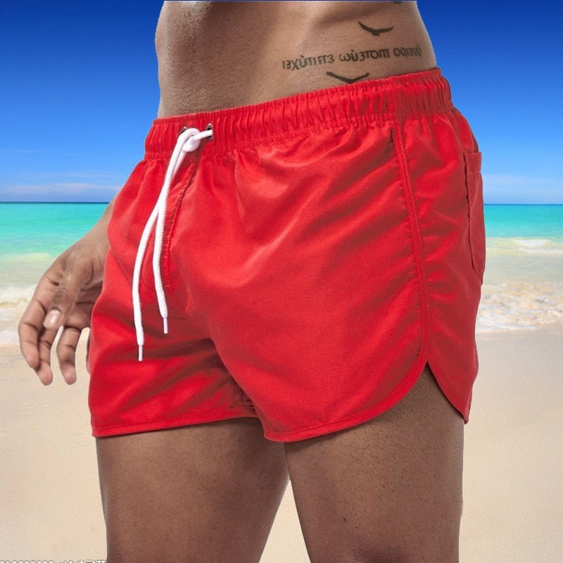 2021 Summer Men's Swimwear Shorts Brand Beachwear Men Swimsuit Low Waist Breathable Beach Wear Surf