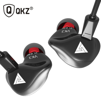 QKZ VK3 In-Ear Earphones for Mobile Phone Tablet Earbuds Special Edition Headset With Mic Metal Heavy Bass Earphone