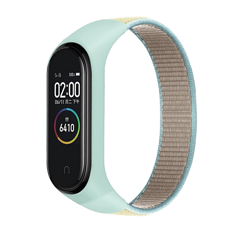 Pulsera para mi band 5 6 Correa Nylon Sport loop reloj Cinturón pulsera correa Miband correa Pulsera para xiaomi Mi band 4 3 Pulsera