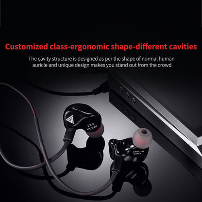 QKZ VK3 In-Ear Earphones for Mobile Phone Tablet Earbuds Special Edition Headset With Mic Metal Heavy Bass Earphone