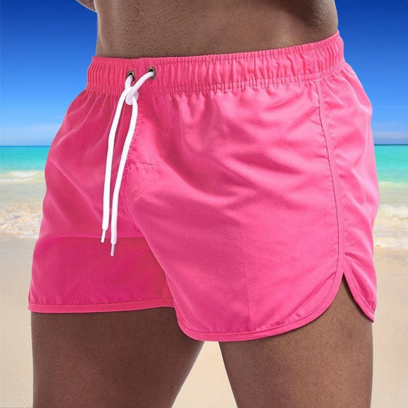 Bañador de verano 2021 para hombre, pantalones cortos, ropa de playa de marca, traje de baño para hombre, ropa de playa transpirable de cintura baja, ropa de Surf