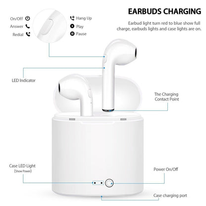 TWS Bluetooth Earphone For All Smart Phone Sport headphones Stereo Earbud Wireless Bluetooth Earphones In-ear