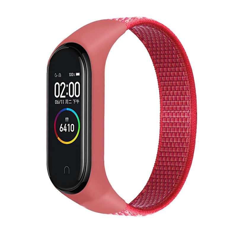 Pulsera para mi band 5 6 Correa Nylon Sport loop reloj Cinturón pulsera correa Miband correa Pulsera para xiaomi Mi band 4 3 Pulsera