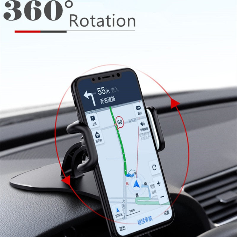 Soporte Universal para teléfono de coche para salpicadero soporte de montaje de Clip fácil soporte de pantalla GPS soporte de coche para iPhone 8 X Samsung XiaoMi