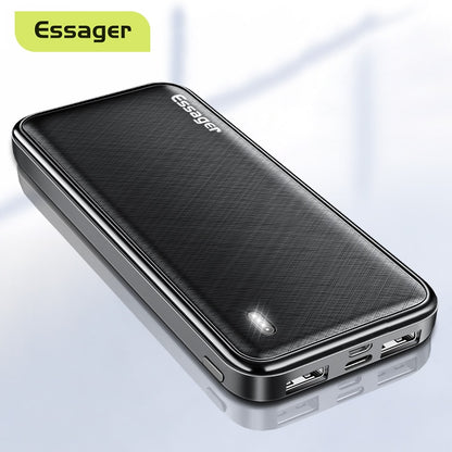 Essager 10000 mAh banco de energía de carga portátil paquete de cargador de batería externa 10000 mAh banco de energía para iPhone Xiaomi mi PoverBank