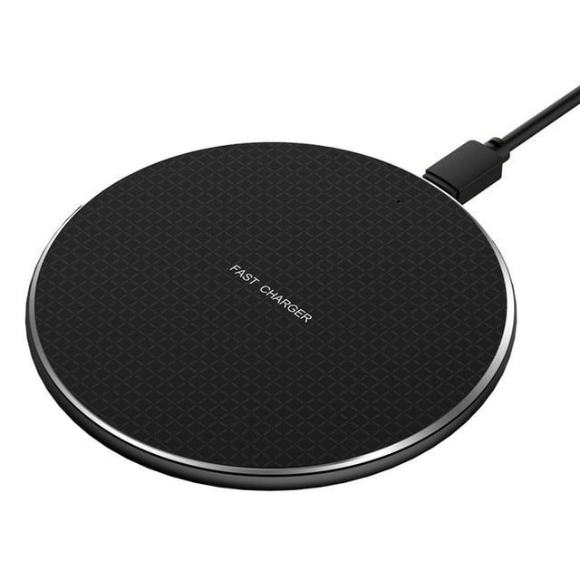 10W Qi Wireless Charger For iPhone 8 X XR XS Max QC3.0 10W Fast Wireless Charging for Samsung S9 S8 Note 9 S10 Charging Pad