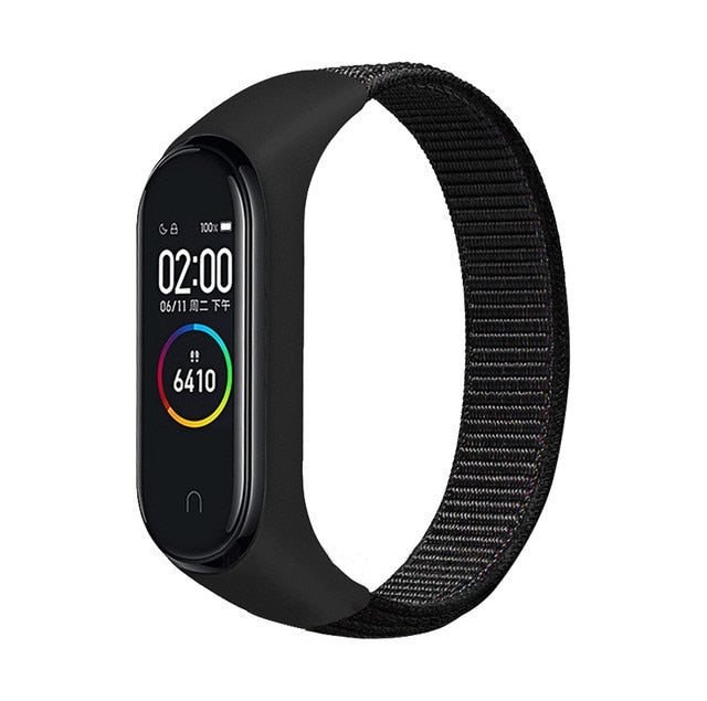 Pulsera para mi band 5 6 Correa Nylon Sport loop reloj Cinturón pulsera correa Miband correa Pulsera para xiaomi Mi band 4 3 Pulsera