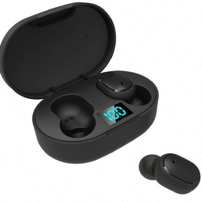 New E6s Smart Digital Display Bluetooth Headset Wireless Sports Mini Headset Stereo in-Ear