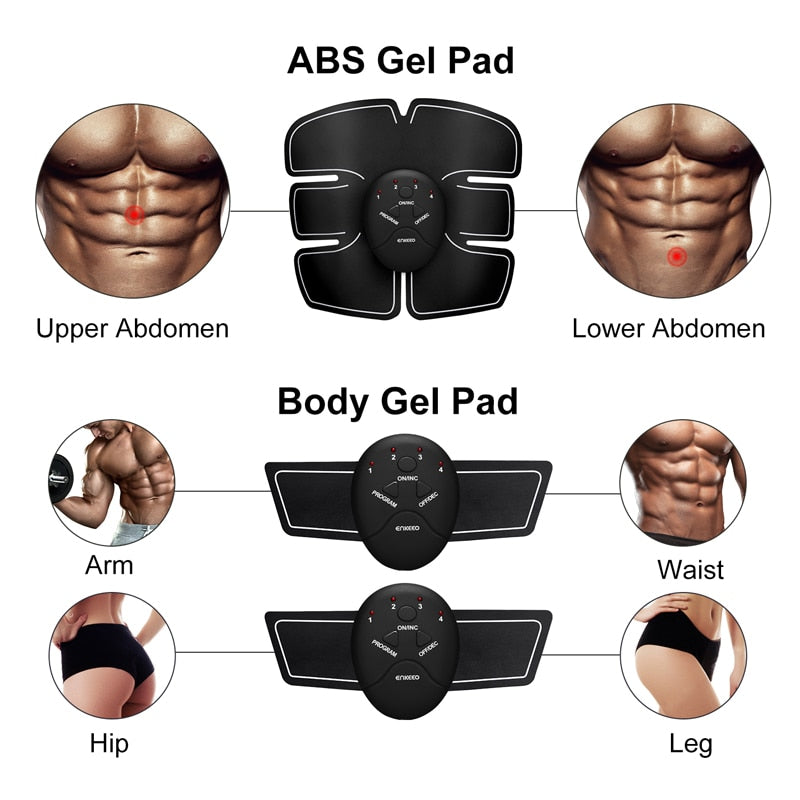 Estimulador muscular inalámbrico eléctrico, Ems, glúteos, caderas, entrenador, abdomen, ABS, estimulador, fitness, masajeador adelgazante corporal