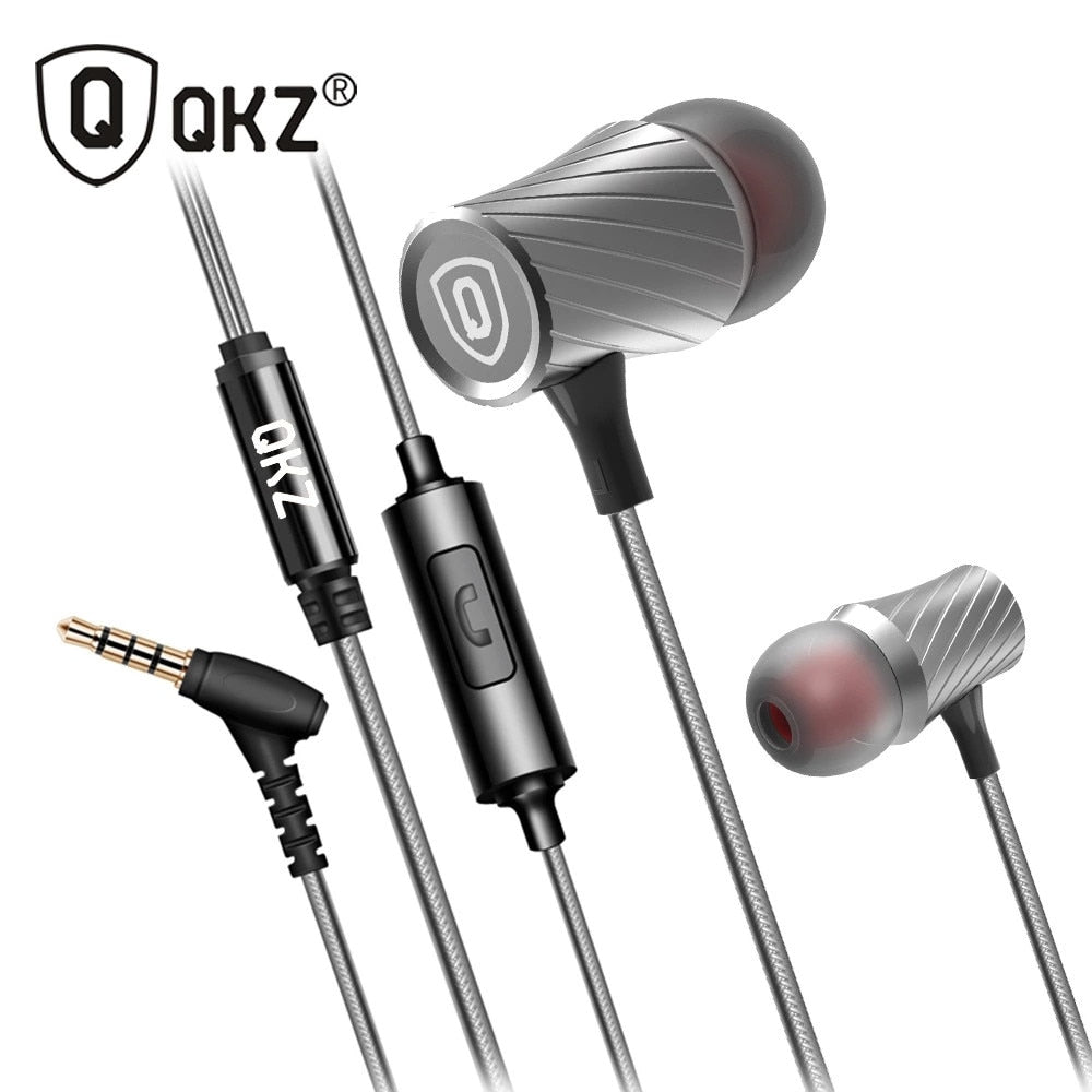 Auriculares deportivos QKZ DM3 con cable en la oreja, auriculares de graves pesados, auriculares HIFI DJ de 3,5mm para teléfono móvil, tableta, reproductor de MP3, auriculares