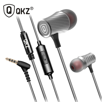 Auriculars esportius QKZ DM3 Auriculars amb cable per a l'orella Auriculars de graves pesats HIFI DJ Auriculars de 3,5 mm per a telèfons mòbils, tauleta, reproductor de MP3, auriculars