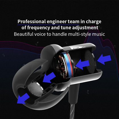 QKZ CK1 Sports Earphone Zinc Alloy In-Ear Stereo Earbuds Earphone Super Bass Stereo Music Headset With Mic For Mobile Phone