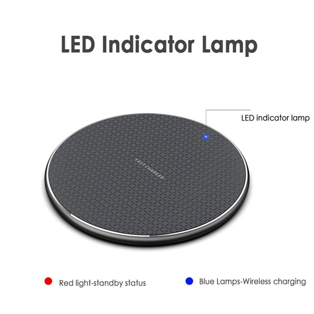 10W Qi Wireless Charger For iPhone 8 X XR XS Max QC3.0 10W Fast Wireless Charging for Samsung S9 S8 Note 9 S10 Charging Pad