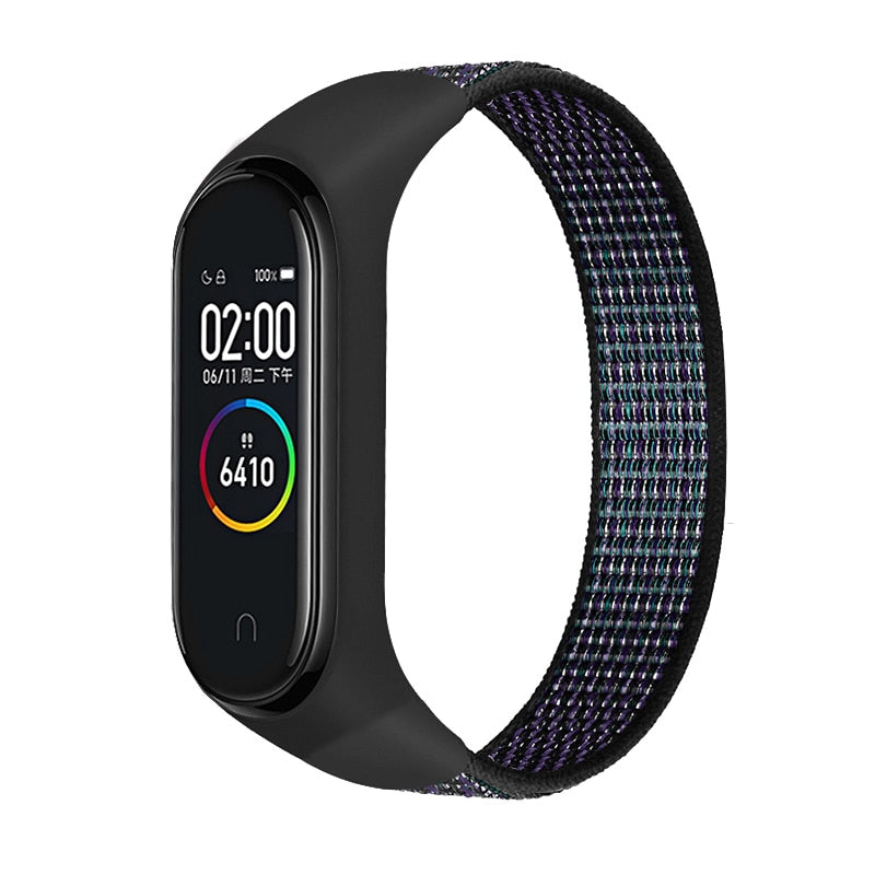 Pulsera para mi band 5 6 Correa Nylon Sport loop reloj Cinturón pulsera correa Miband correa Pulsera para xiaomi Mi band 4 3 Pulsera