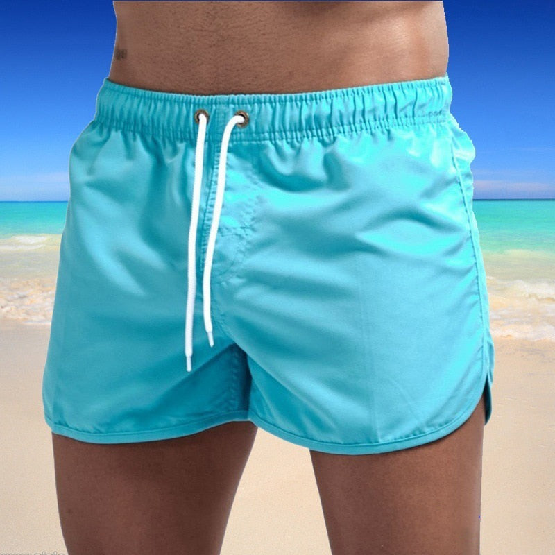 Bañador de verano 2021 para hombre, pantalones cortos, ropa de playa de marca, traje de baño para hombre, ropa de playa transpirable de cintura baja, ropa de Surf