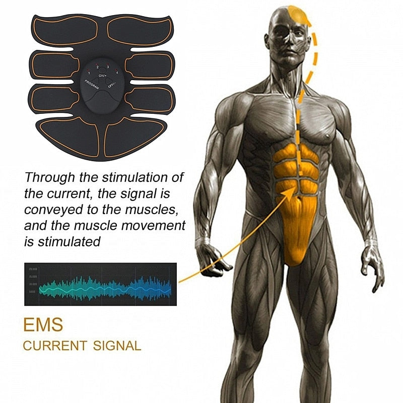 Estimulador muscular inalámbrico eléctrico, Ems, glúteos, caderas, entrenador, abdomen, ABS, estimulador, fitness, masajeador adelgazante corporal