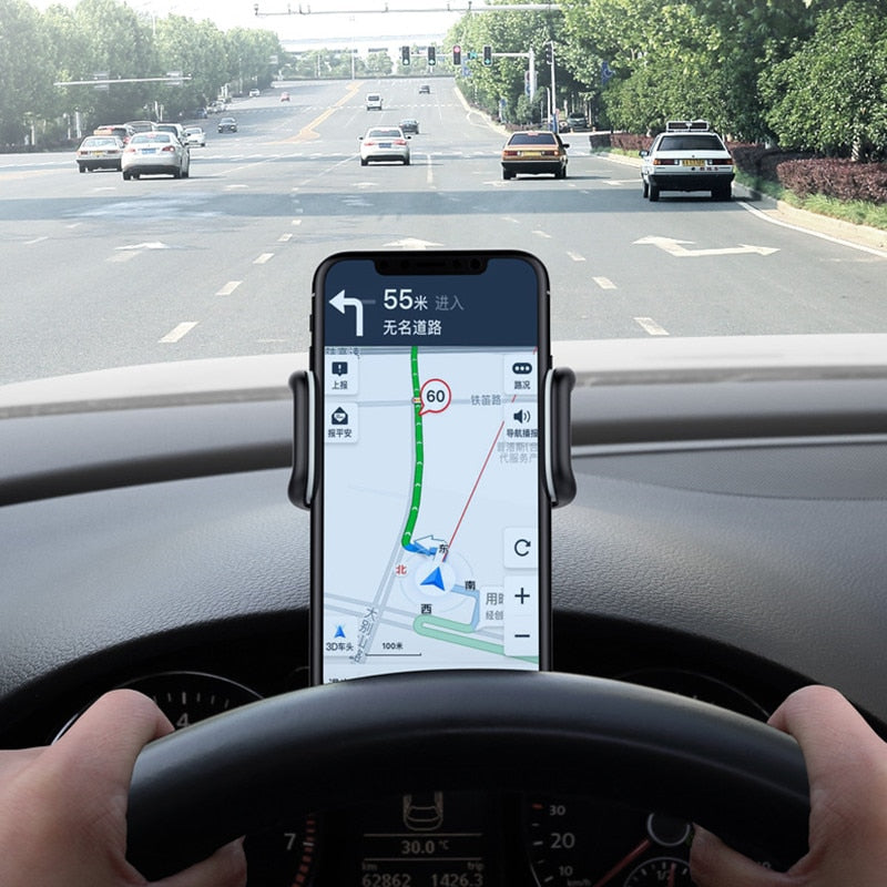 Suport universal per a telèfon de cotxe per a tauler de comandament Suport de muntatge fàcil amb clip Suport de pantalla GPS Suport per a cotxe Suport per a iPhone 8 X Samsung XiaoMi
