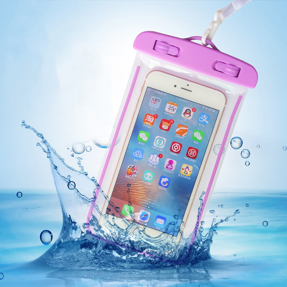 For 3-6 inches Mobile Phone Waterproof Bag Outdoor Waterproof Pouch Swimming Beach Dry Bag Case Cover Holder for Cell Phone