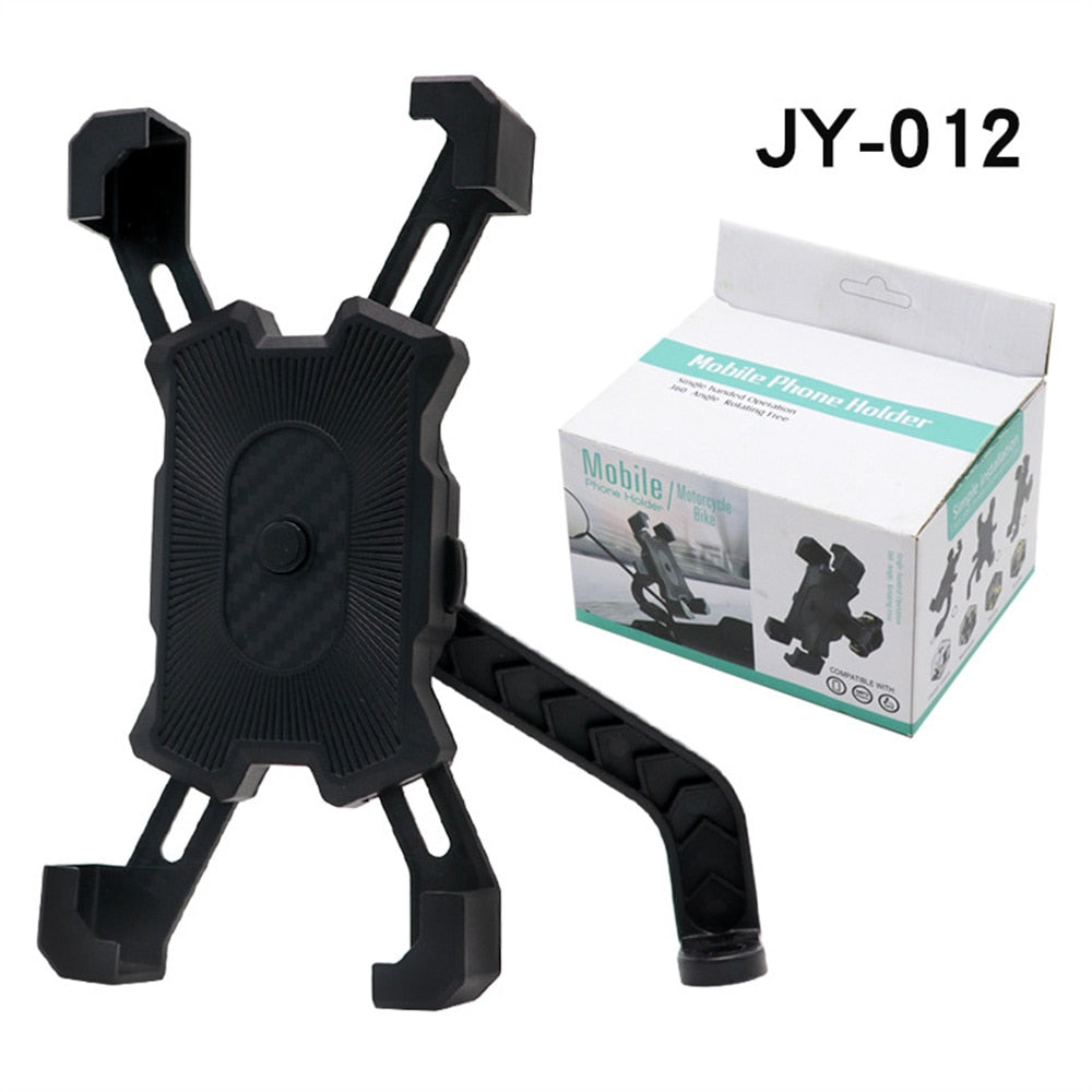 Bike Motor Phone Holder for 4.5-6.8inches Cell Phone Bicycle Motorcycle Bracket Handlebar Rearview Grip Universal Phone Support