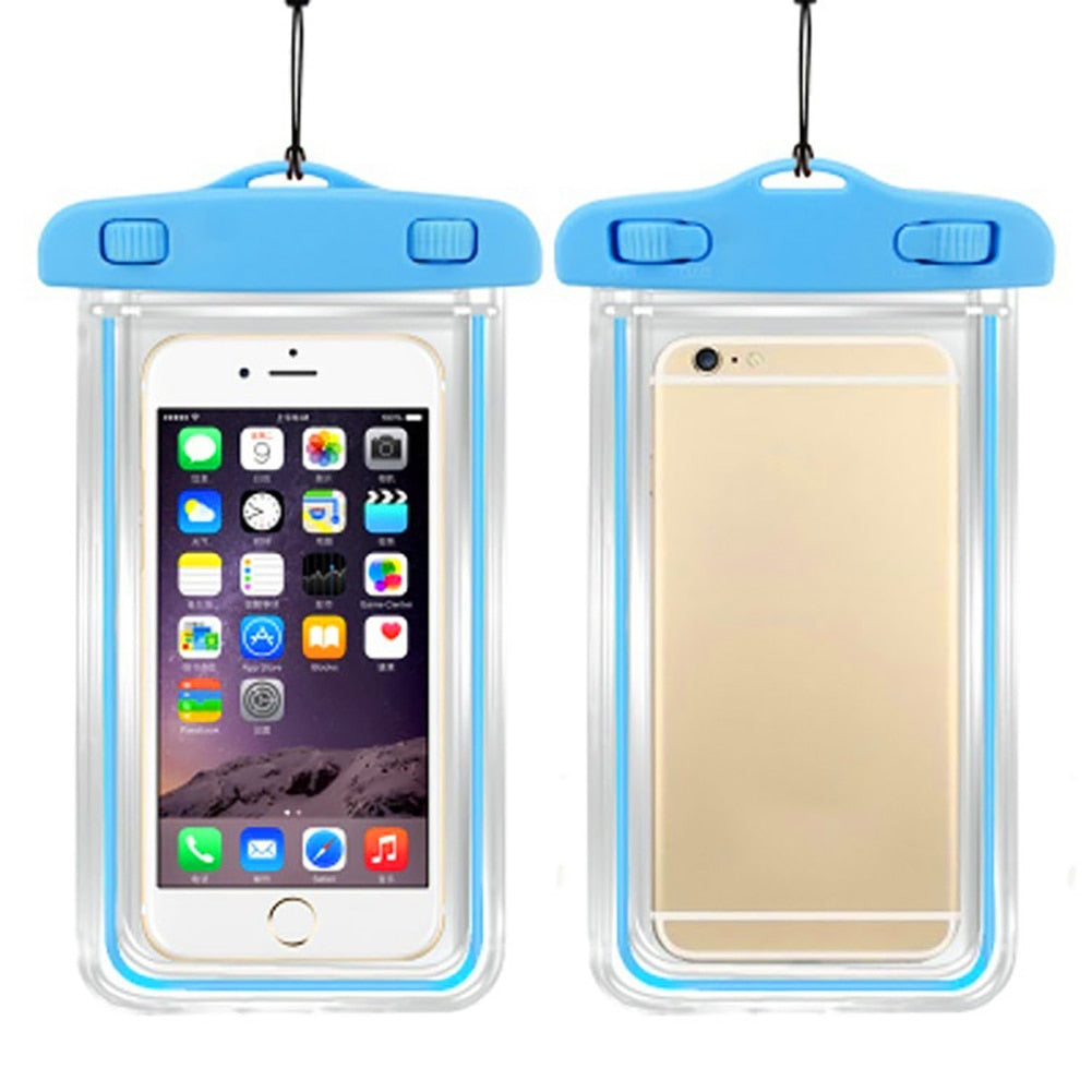 For 3-6 inches Mobile Phone Waterproof Bag Outdoor Waterproof Pouch Swimming Beach Dry Bag Case Cover Holder for Cell Phone