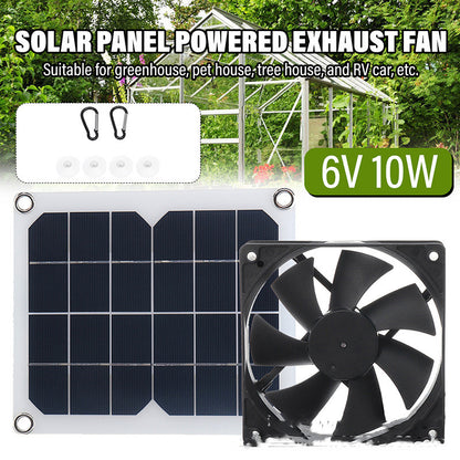 Panell solar de 10W per a la casa d'hivernacle mini ventilador