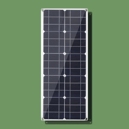 30W 100W 18V Semi-flexible Solar Panel Outdoor Solar Charging Panel USB Phone Charger